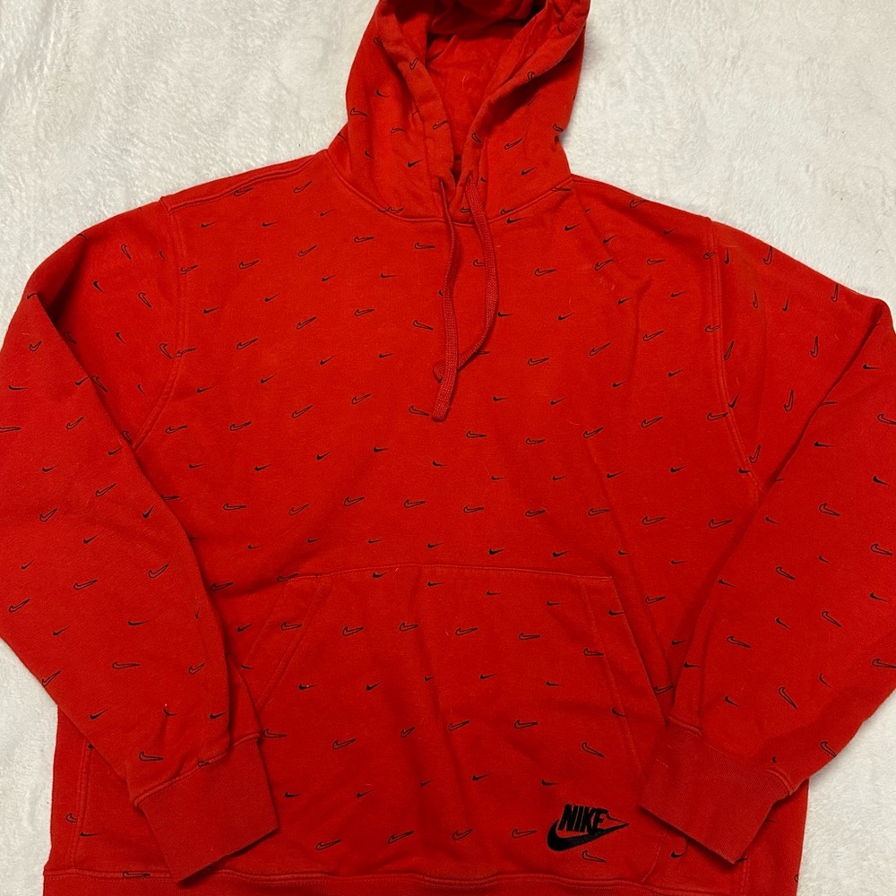 Red unisex Nike sweatshirt l